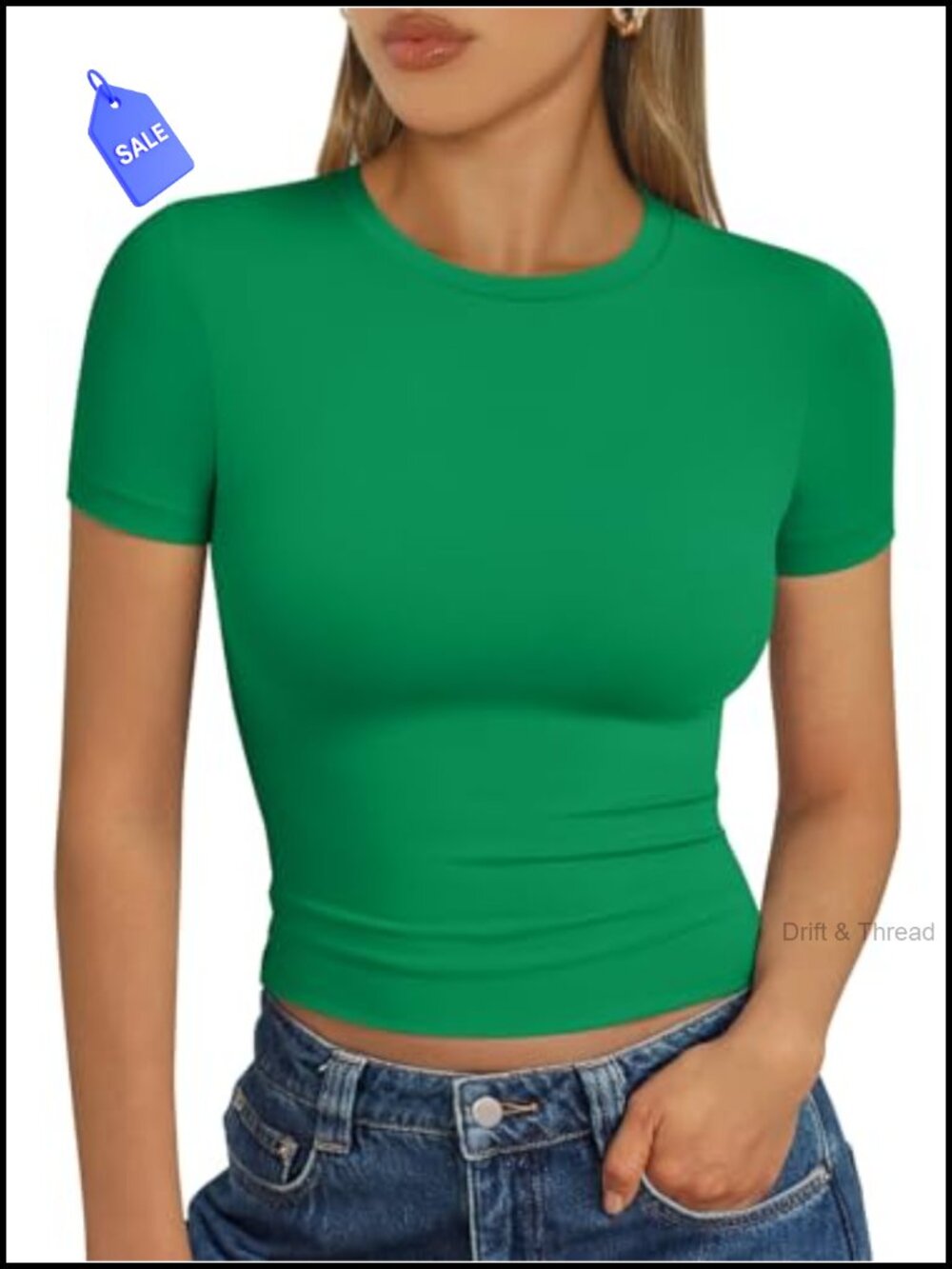 Trendy Queen Women's Short Sleeve Scoop Neck Slim Fit T-Shirt Basic Summer Top